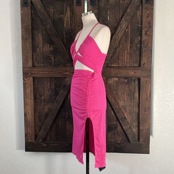 NWT ZAFUL Sleeveless Sexy Midi Halter Dresses Criss Cross Cami Party dress - Picture 7 of 12